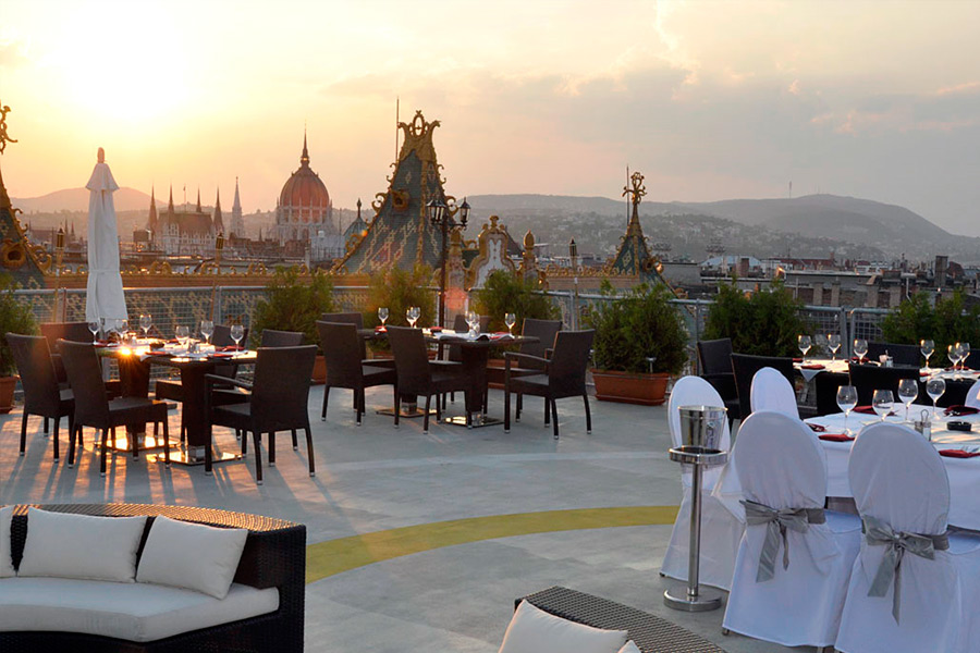 Свадьба в Венгрии - Крыша отеля в Будапеште
